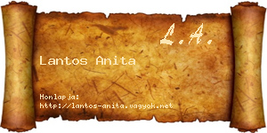 Lantos Anita névjegykártya